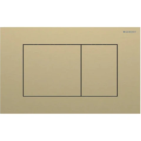 Geberit Sigma40 Square Dual Flush Plate - Brushed Brass