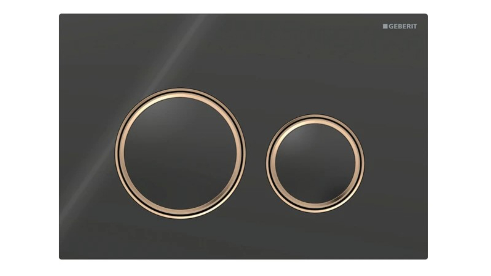 Geberit Sigma50 Round Dual Flush Plate - Black Red Gold