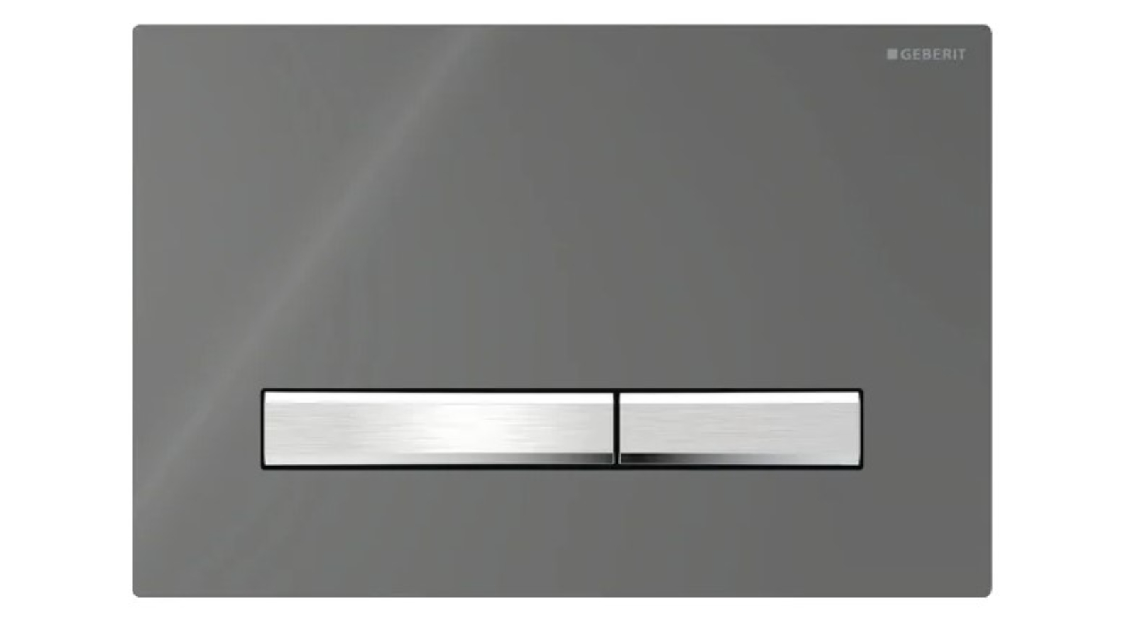 Geberit Sigma50 Round Dual Flush Plate - Smoke Black Chrome