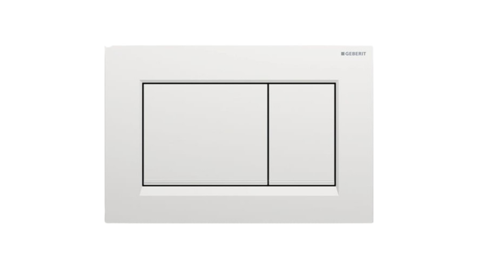 Geberit Sigma20 Square Dual Flush Plate - Chrome Matte/Chrome Glossy