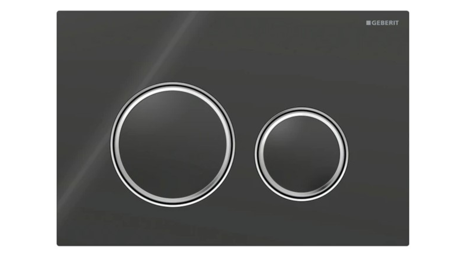 Geberit Sigma50 Round Dual Flush Plate - Black Chrome