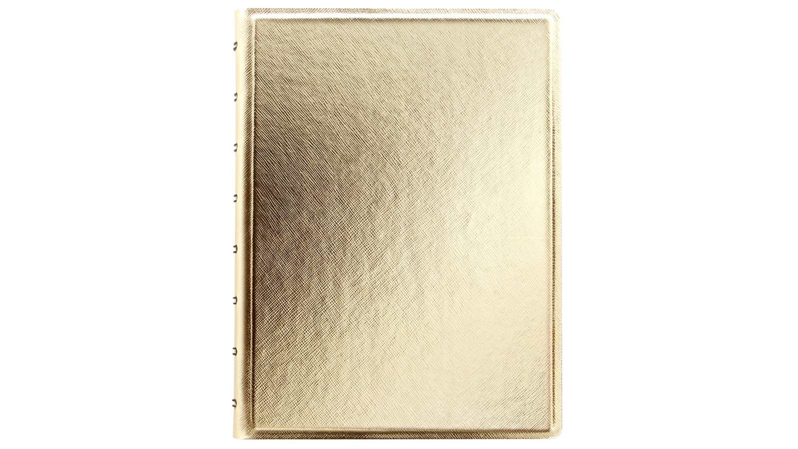 Filofax A5 Saffiano Metallic Notebook - Gold