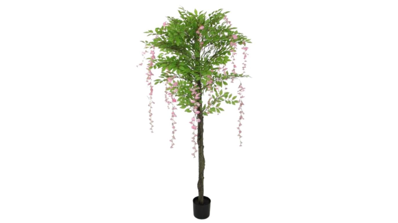 Designer Plants Artificial Pink Flowering Wisteria - 180cm