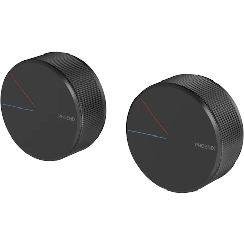 Phoenix Axia Twin Shower/Wall Mixer - Matte Black