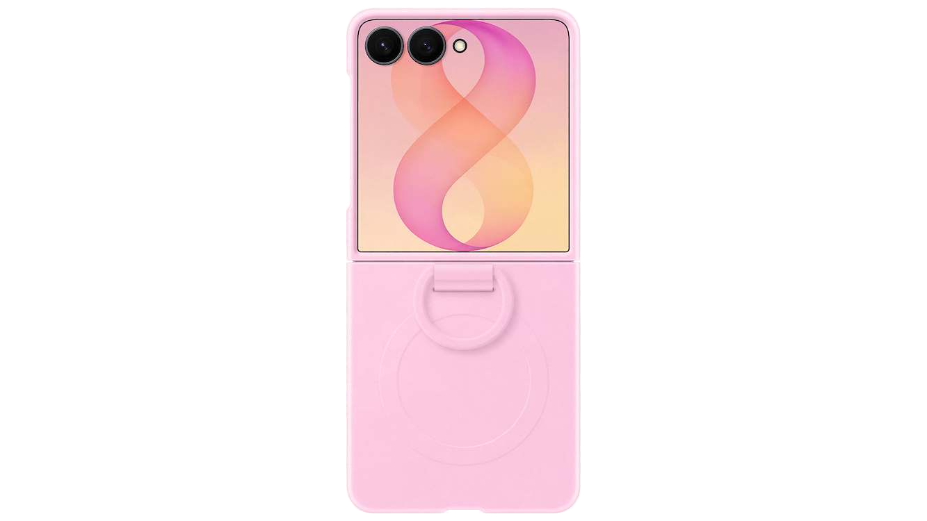 Samsung Galaxy Z Flip8 Silicone Ring Magnet Case - Pink