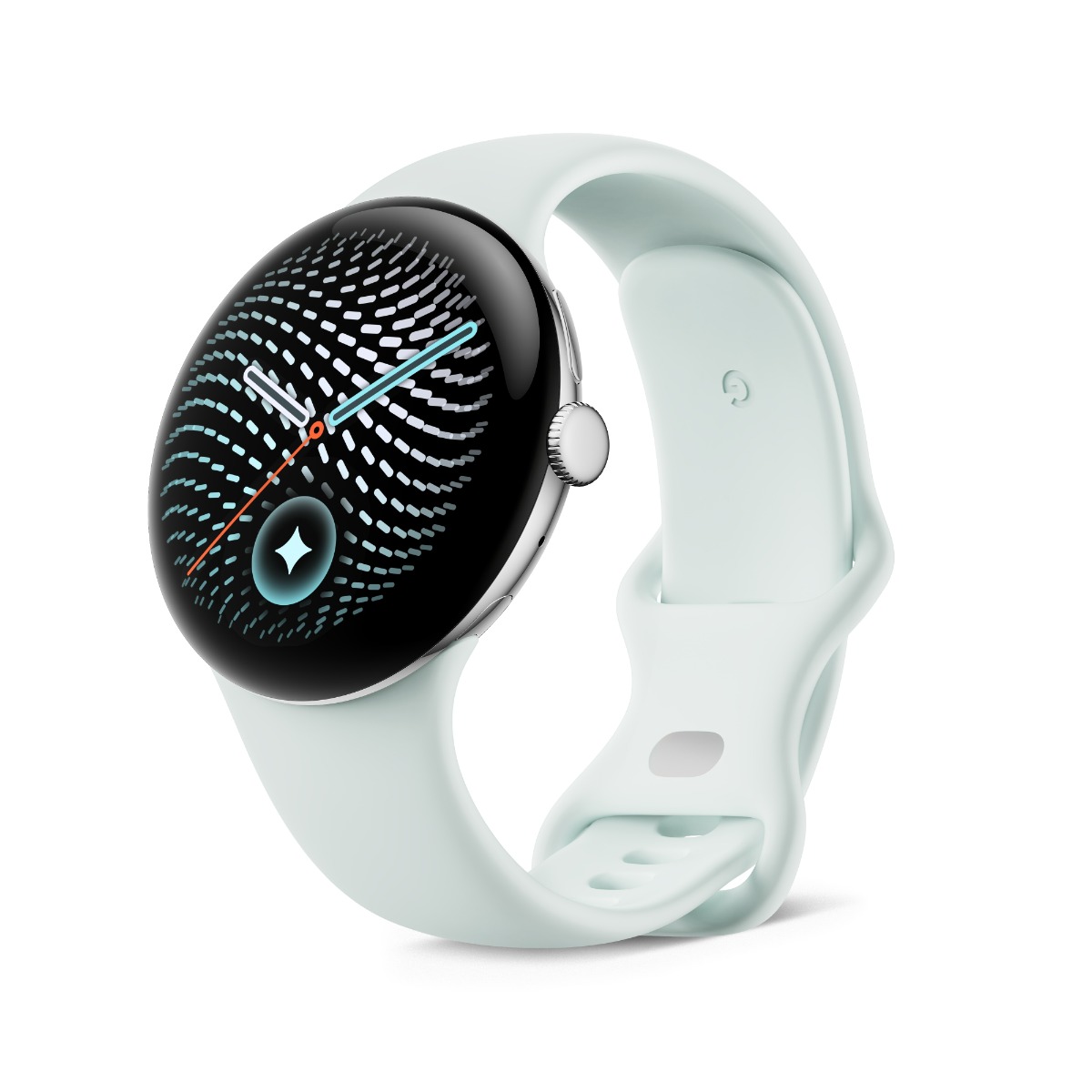Google Pixel Watch 5 Wi-Fi - Polished Silver 45mm Aluminium Case with Fog Active Band (2nd Gen)