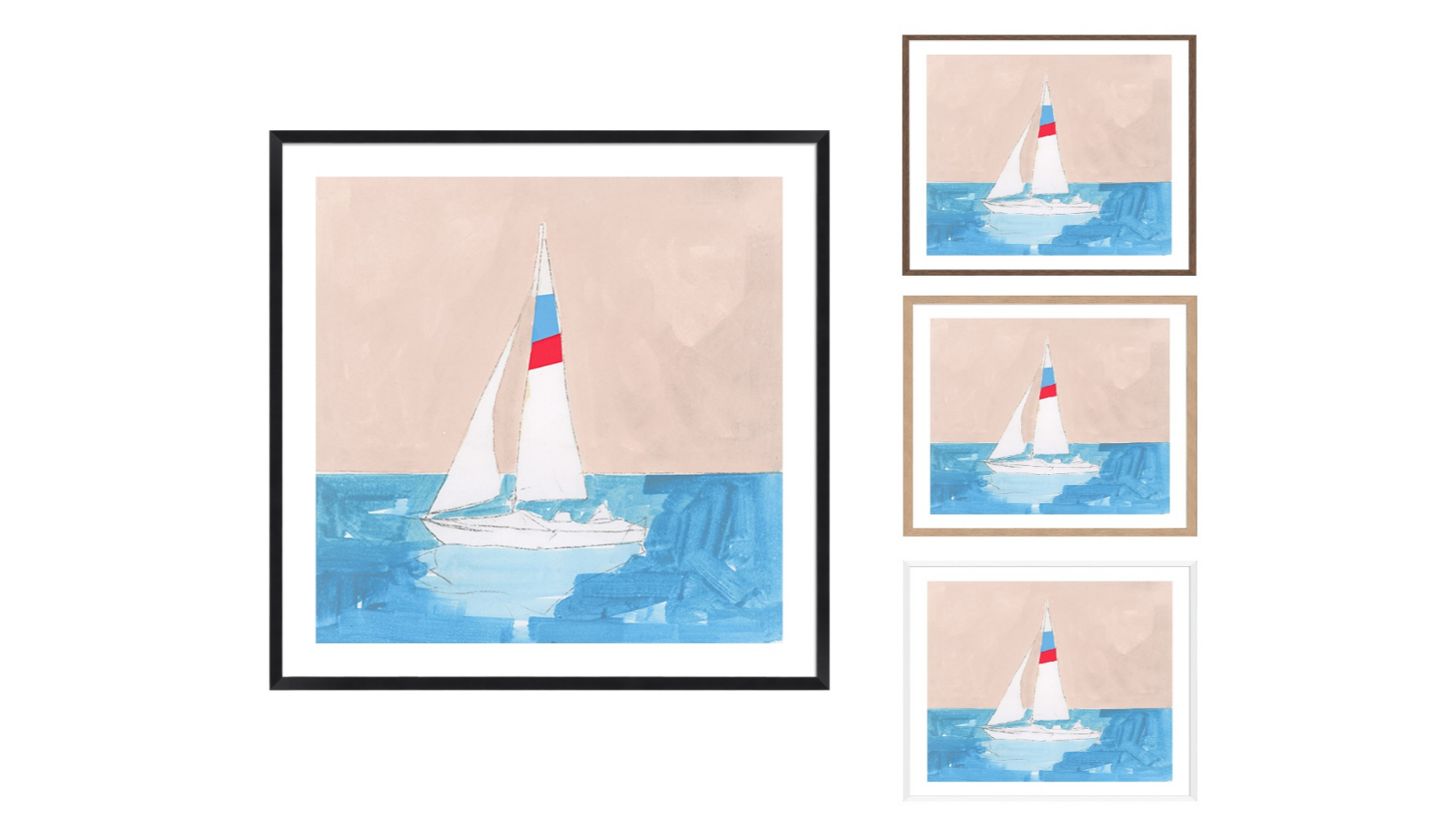 La Grolla Sunset Sailing Frame Wall Art