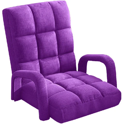Soga Floor Recliner Lazy Chair with Armrest - Purple