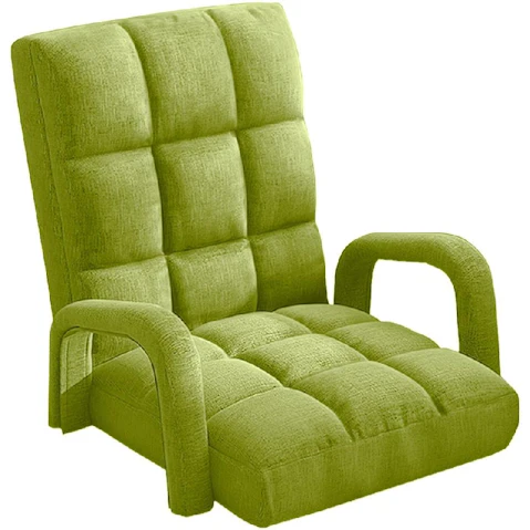 Soga Floor Recliner Lazy Chair with Armrest - Yellow Green