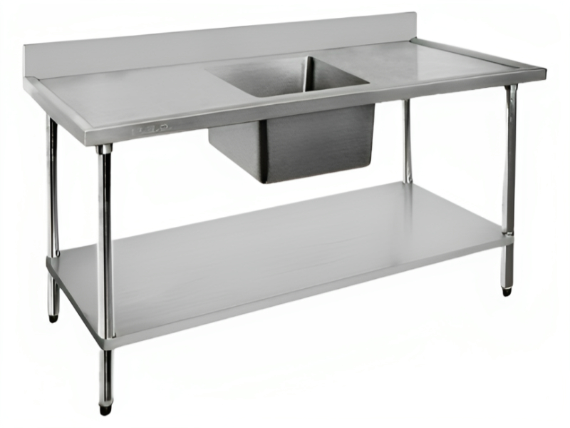 F.E.D 1500-7-SSBC Commercial Economic 304 Grade SS Centre Single Sink Bench