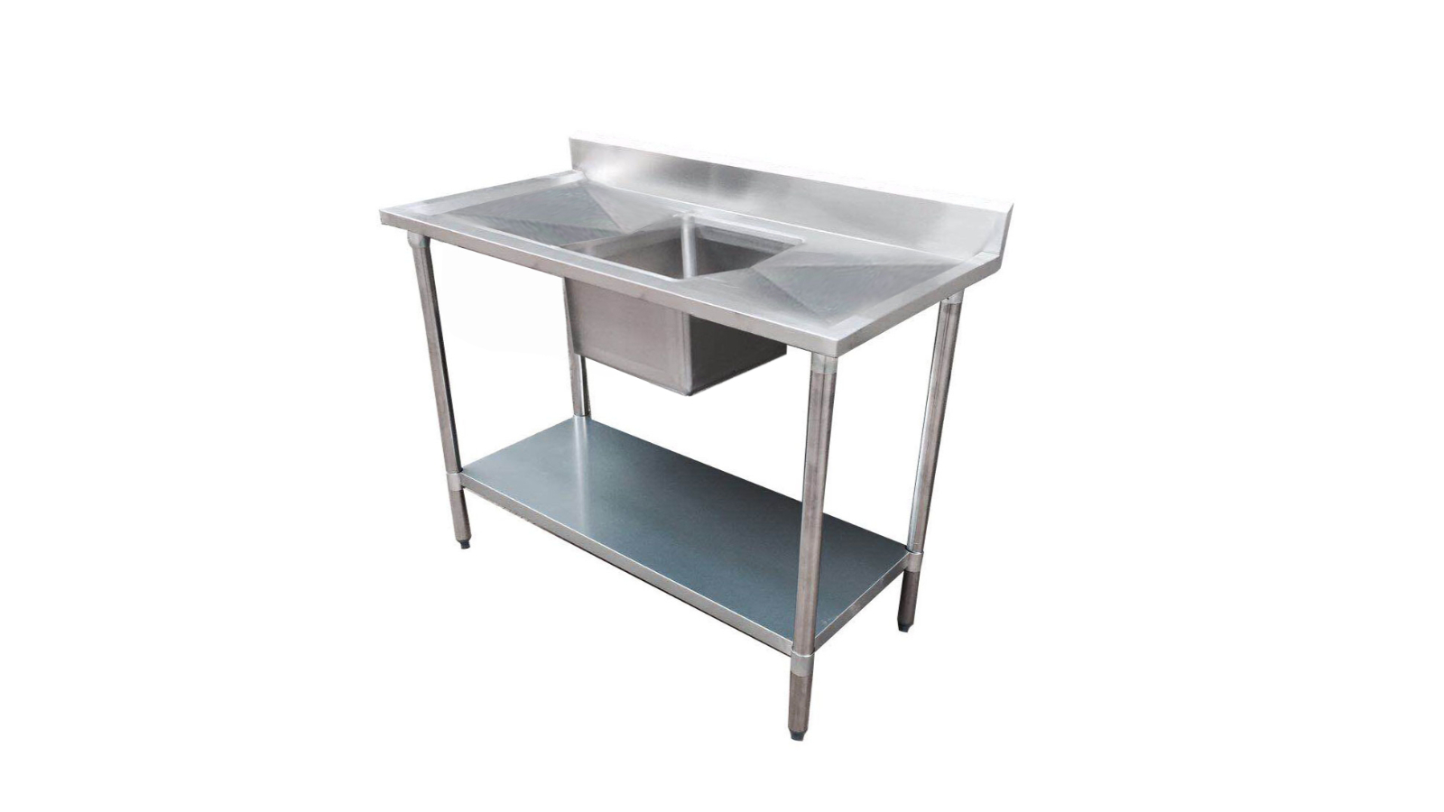 F.E.D 1200-7-SSBC Commercial Single Centre Sink Bench - 120 x 70 x 90cm