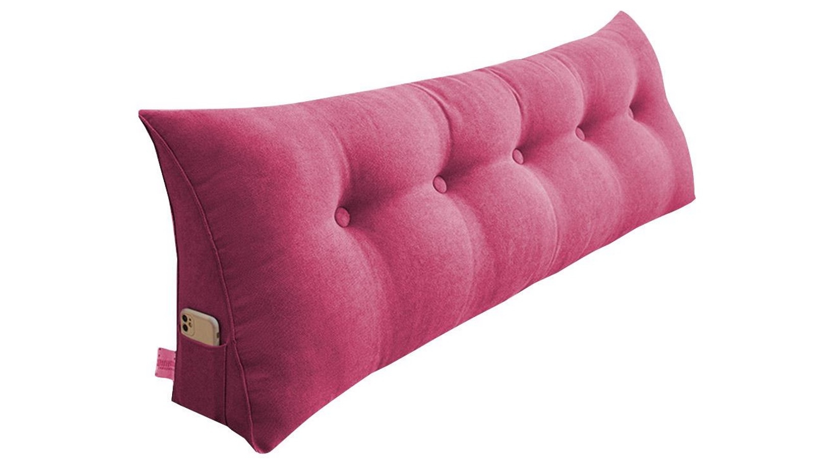 SOGA 120cm Pink Triangular Wedge Bed Pillow Headboard Backrest Bedside Tatami Cushion Home Decor