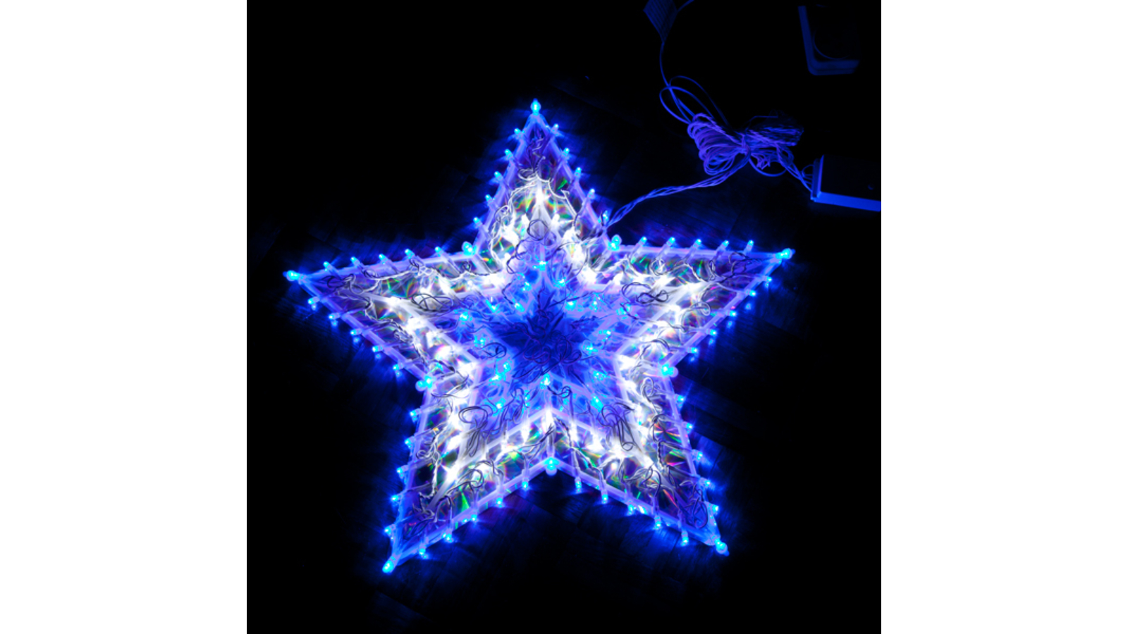 Hisen 120 LED Star Christmas Light - Blue/White