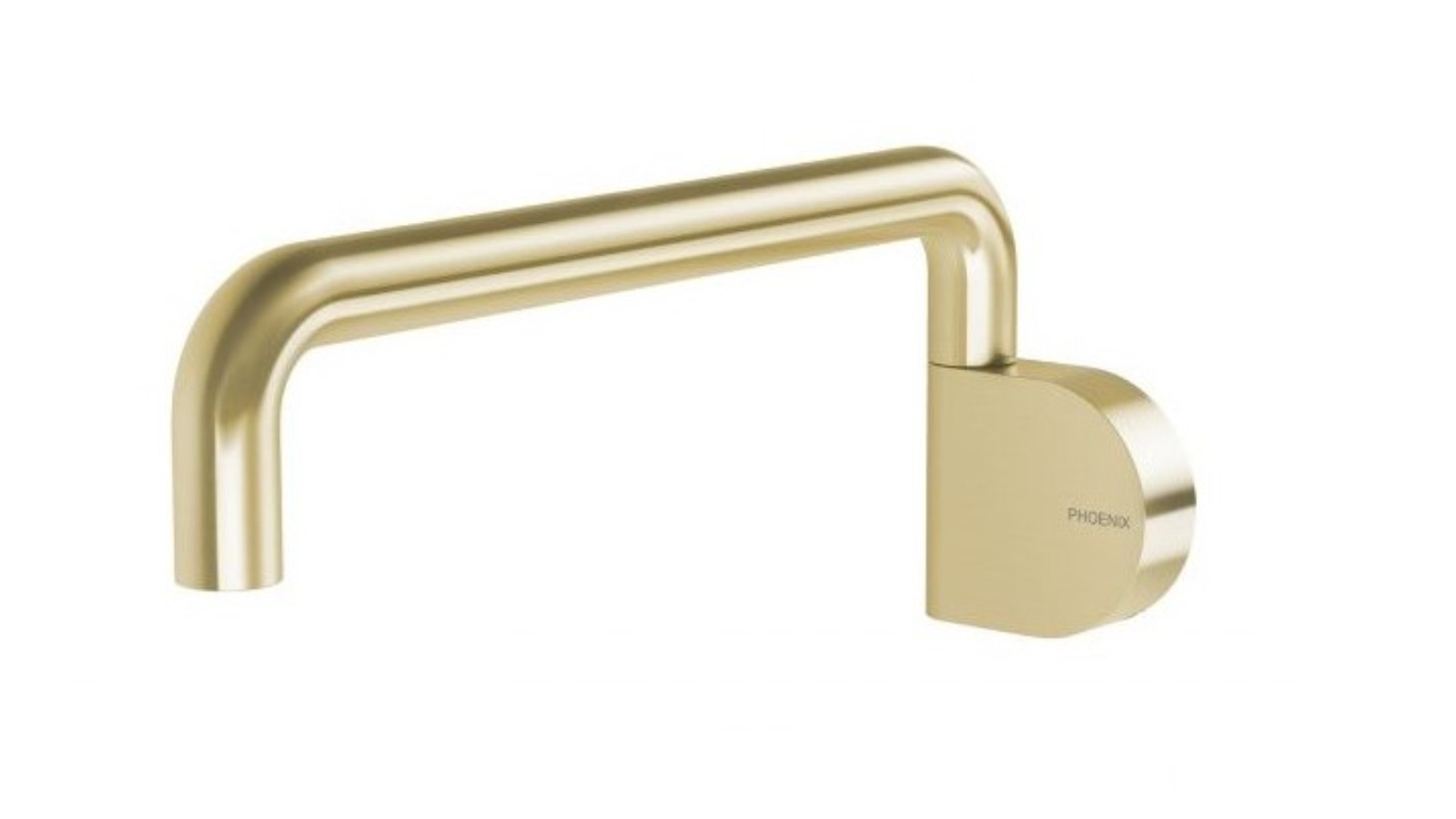 Phoenix Designer 230mm Swivel Bath Outlet Round - Brushed Gold