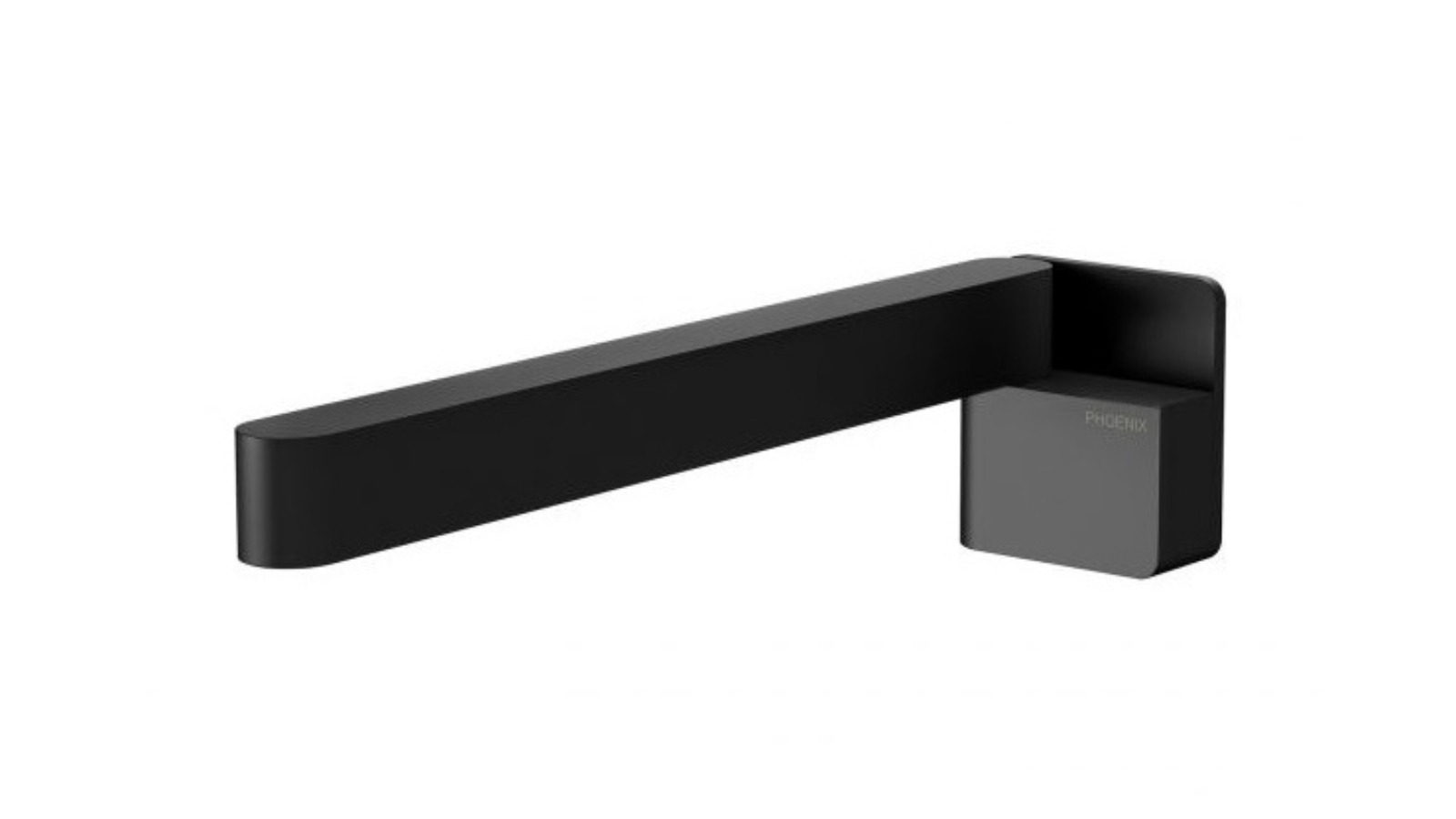 Phoenix Designer 230mm Swivel Bath Outlet Square - Matte Black