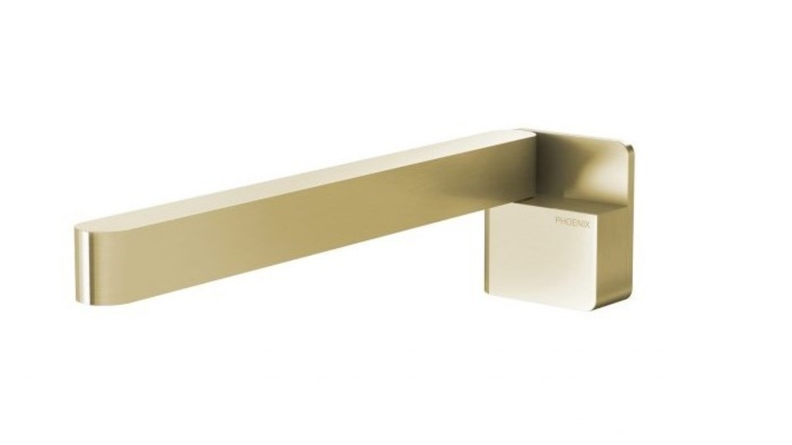 Phoenix Designer 230mm Swivel Bath Outlet Square - Brushed Gold
