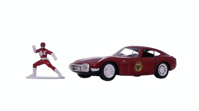 Disney Scale 1:32 Power Rangers 1967 Toyota 2000 GT with Red Ranger ...