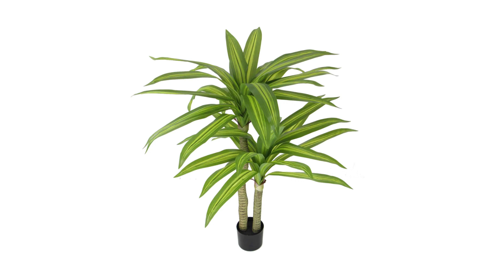 Designer Plants Artificial Multi-Head Dracaena Tree with Mixed Green Leaves - 130cm