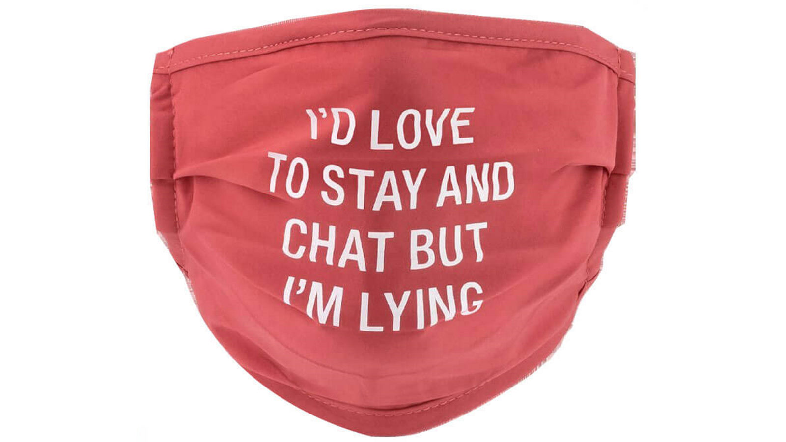 Say What Stay and Chat Face Mask - Maroon