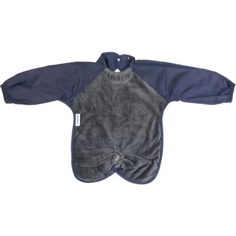 Cross Silly Billyz Towel Highchair Hugger Long Sleeve Bib - Navy