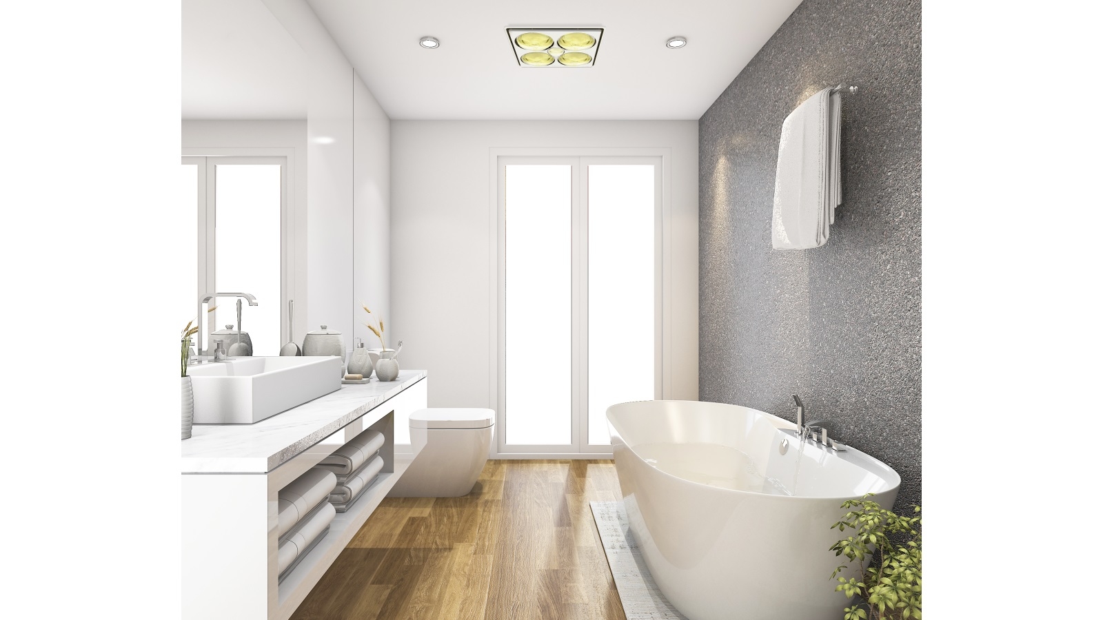IXL Tastic Prime 3 in 1 Bathroom Heater Light Fan Harvey Norman
