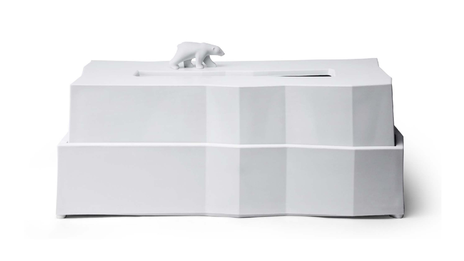 Qualy Polar Bear Tissue Holder - White