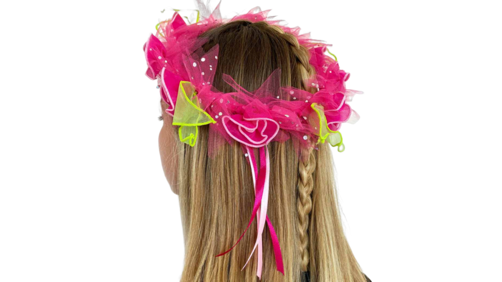 Fairy Girls Bloom Garland Costume - Hot Pink