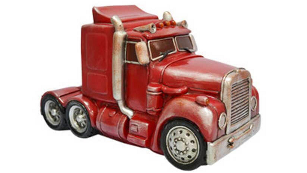 Decor Red Semi-Trailer Truck LED Table Lamp