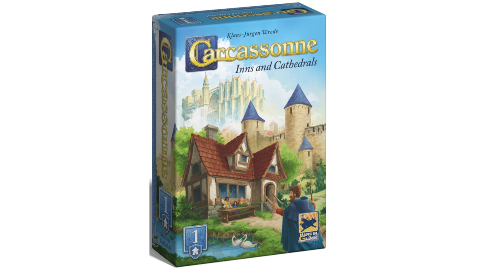 2025 Redesign Carcassonne Expansion 1 Inns and Cathedrals Board Game