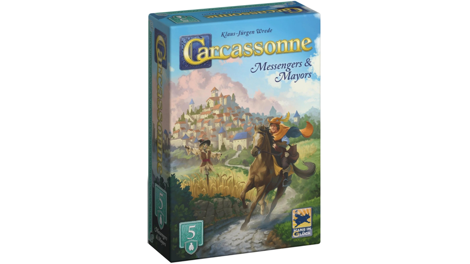 2025 Redesign Carcassonne 5 Messenger and Mayor Expansion Board Game