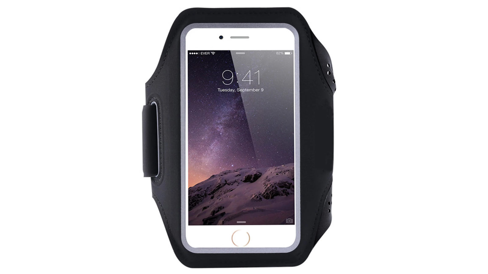 iWill Sports Jogging Running Arm Band Strap ID Phone Holder Armband - Black