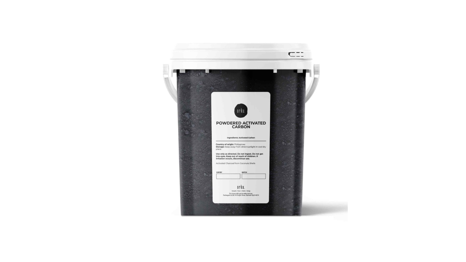 Orku Activated Carbon Charcoal Powder Bucket Water Filtration - 400g