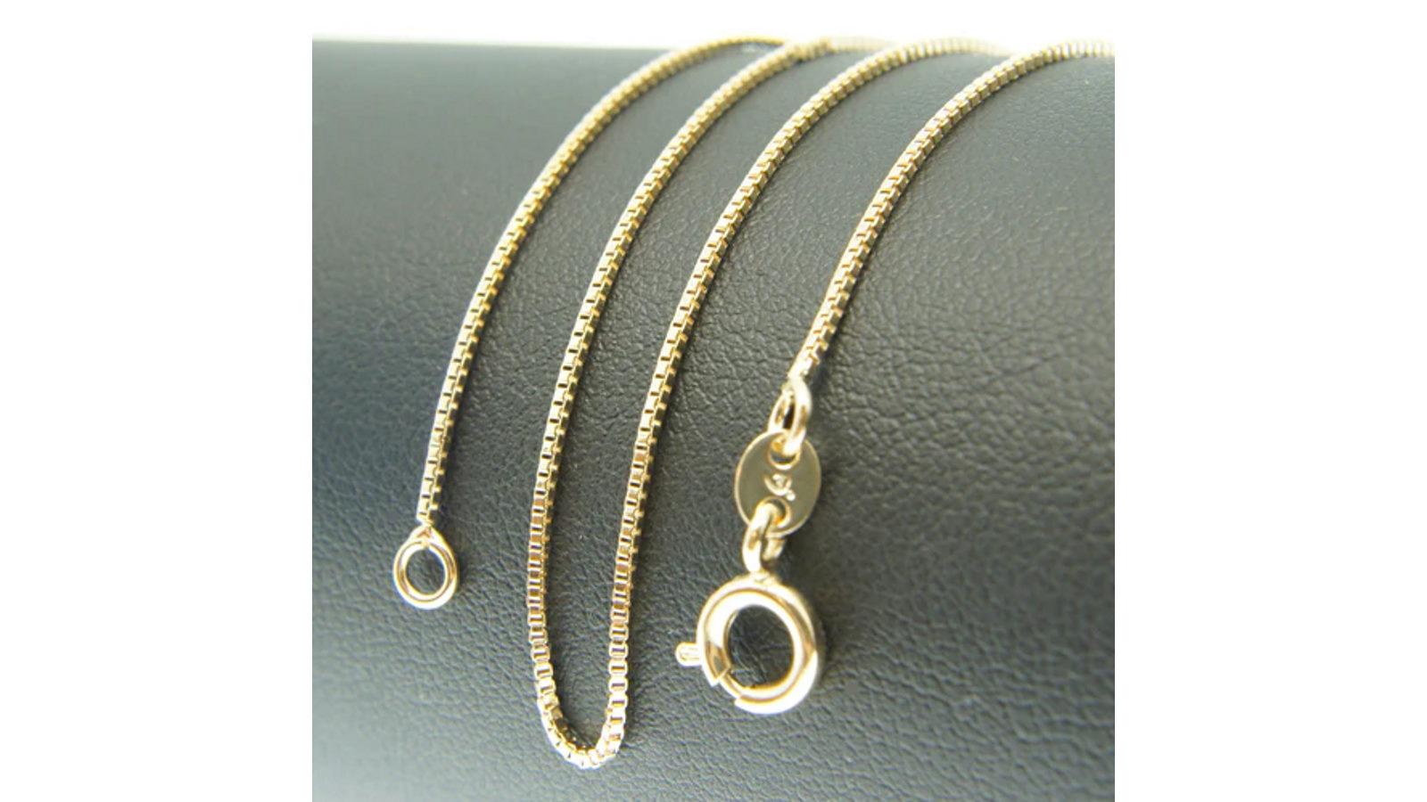 Poetic Dove 18k Gold Filled Alloy 46cm 18-inch necklace 0.1cm Solid Box Chain for Pendant