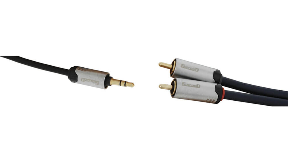 Concord 3.5mm Stereo Plug to 2 RCA Plugs - 3m