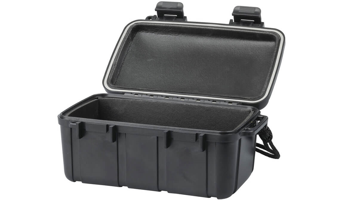 Black Waterproof Plastic Case - 18.2x12x7.5cm