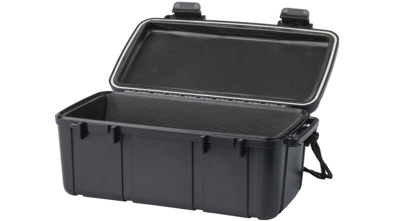 Black Waterproof Plastic Case - 21x12x9cm