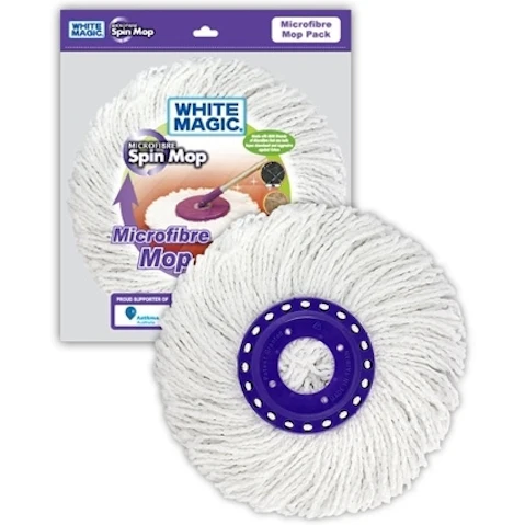 White Magic Spin Mop Microfibre Mop Head