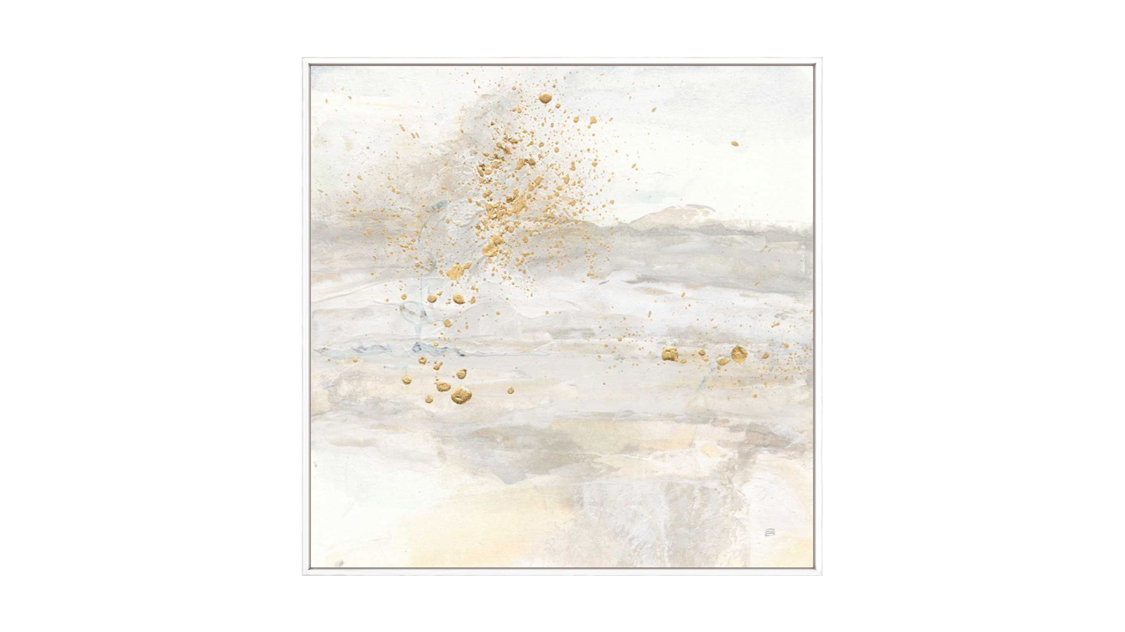 La Grolla Winter Gold I White Gallery Wall Art - 67 x 67cm
