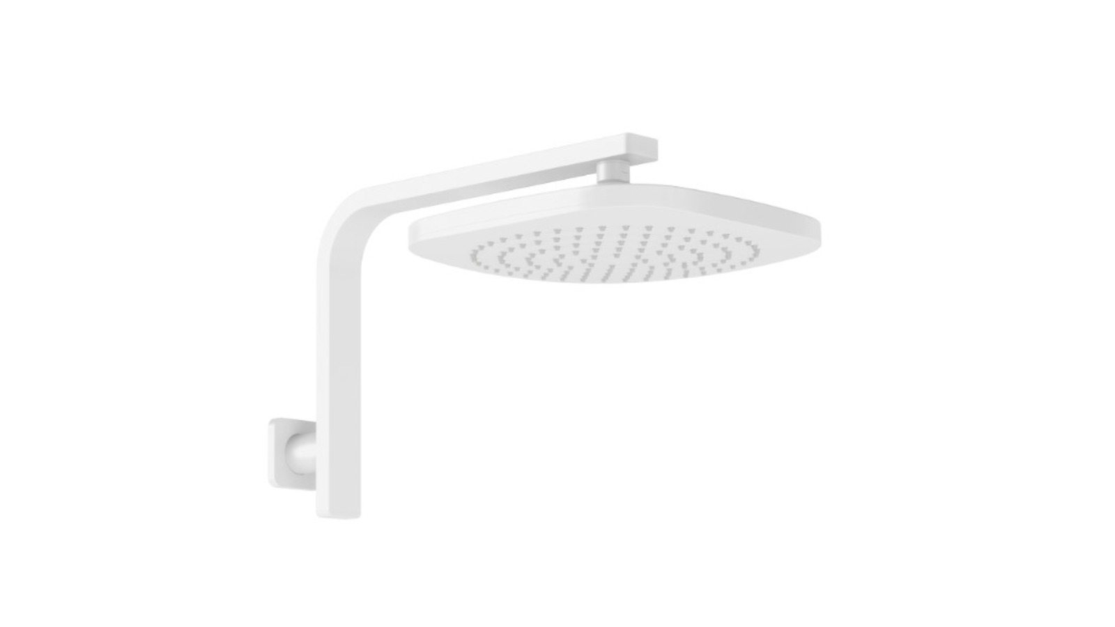 Phoenix Nuage High-Rise Shower Arm and Rose - Matte White