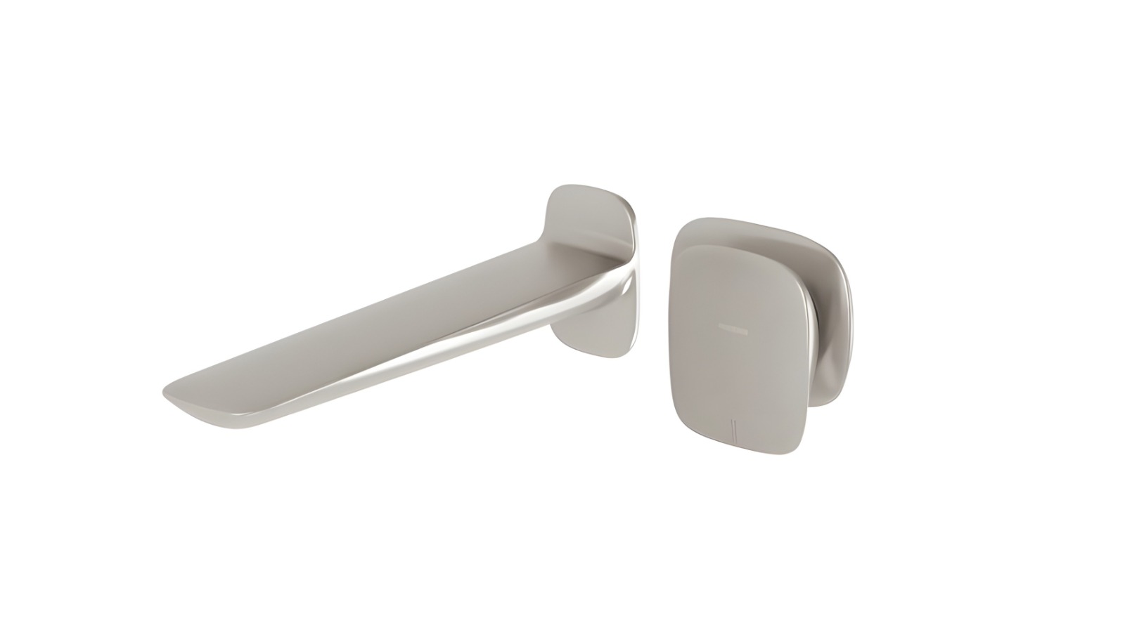 Phoenix Nuage Wall Basin/Bath Mixer Set 200mm LF - Brushed Nickel