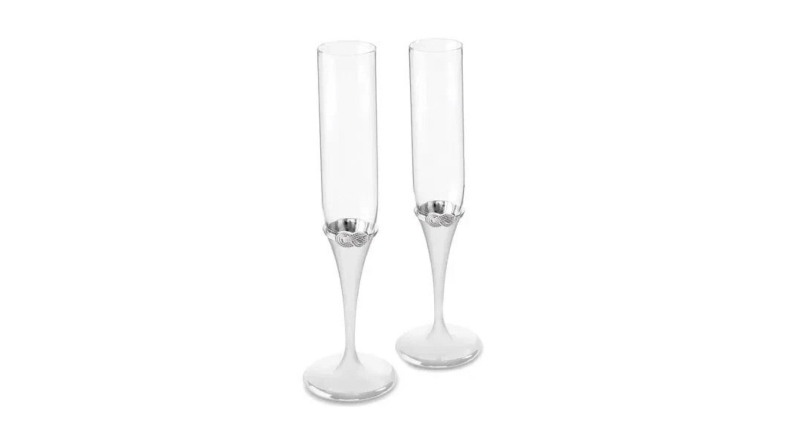 Wedgwood 2 Piece Vera Wang Infinity Toasting Flute - Silver