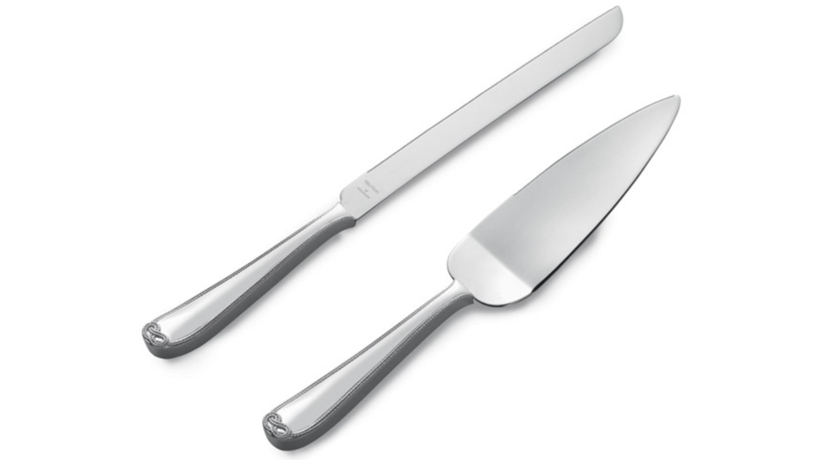 Wedgwood Set of 2 Vera Wang Infinity Cake Knife and Server - Silver