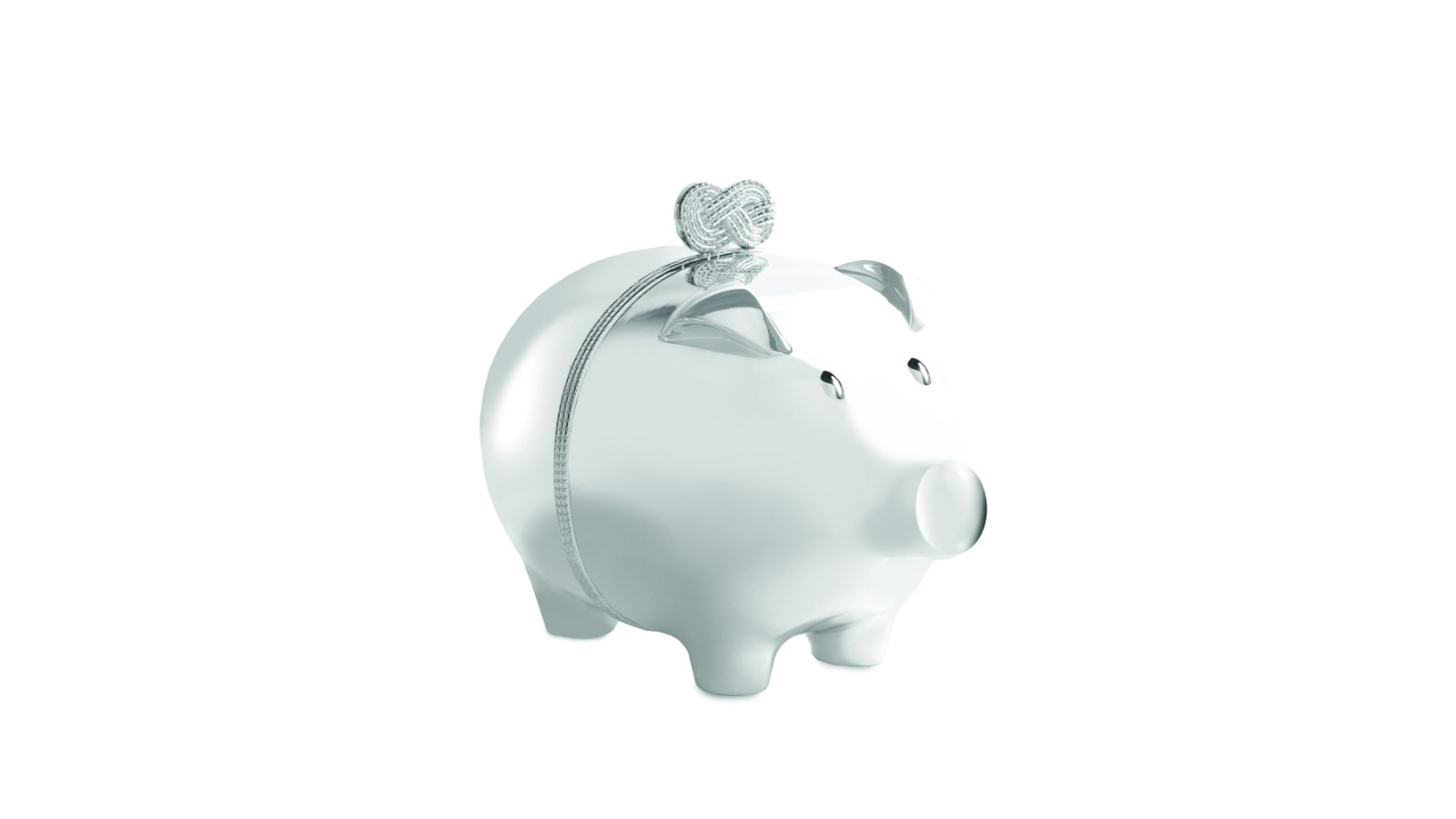 Wedgwood Vera Wang Infinity Piggy Bank for Baby - Silver