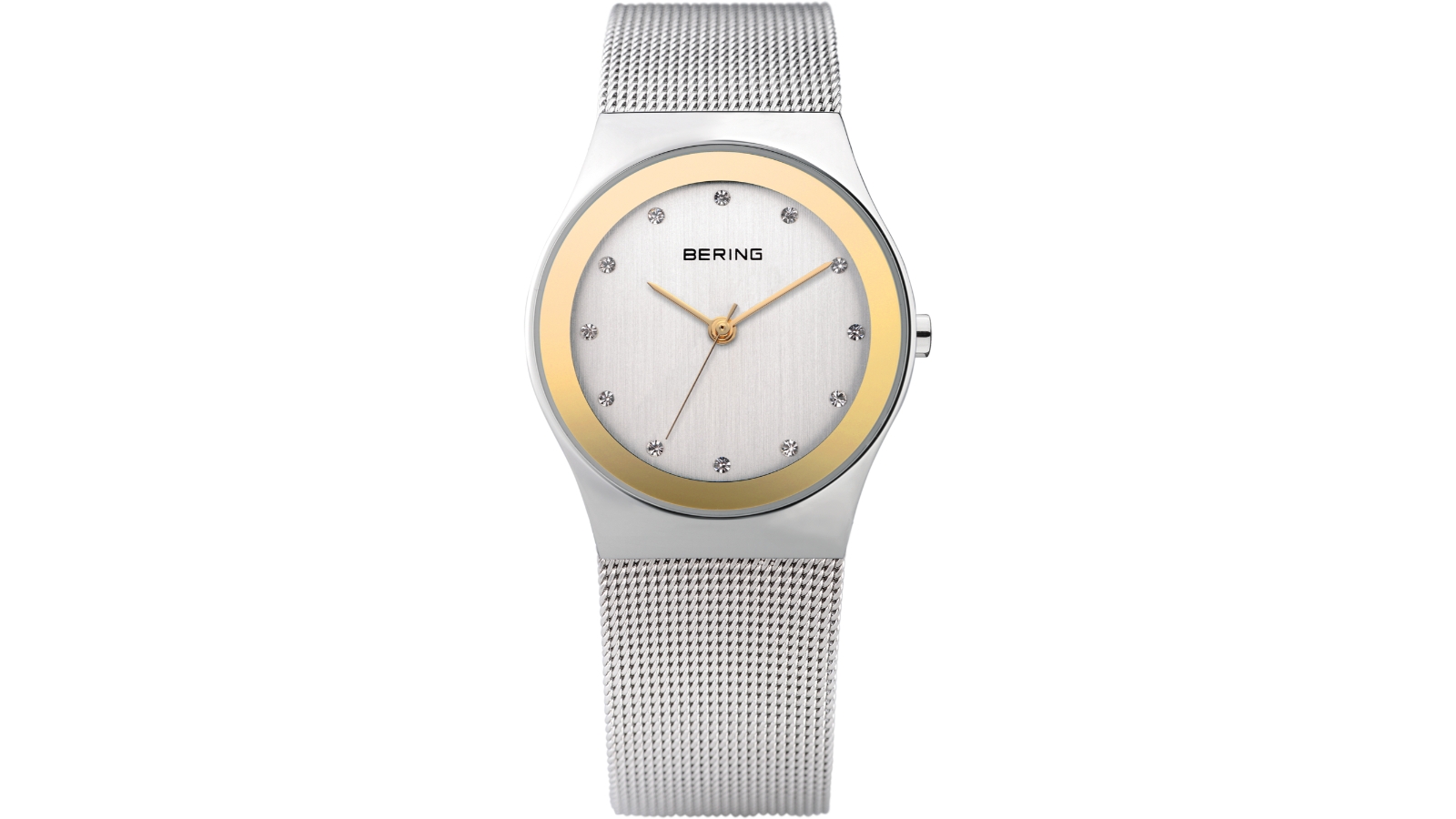 Bering Classic Polished Silver 2.7cm Mesh Watch