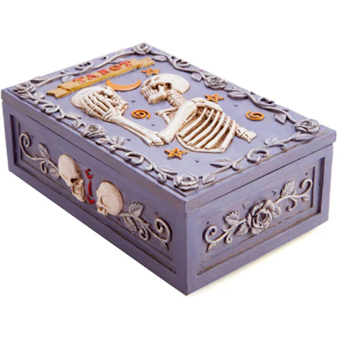 Luxurious Polyresin Tarot Box - Skeleton