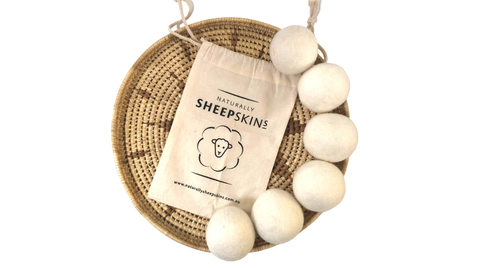 Naturally Sheepskins Set of 6 Wool Dryer Ball