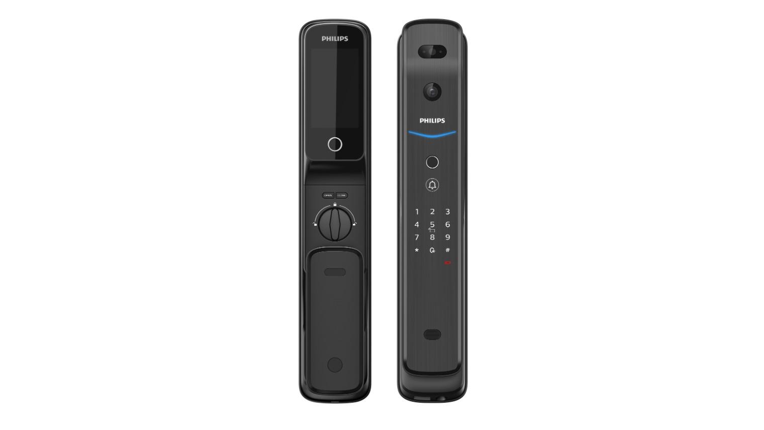 Philips EasyKey Facial Recognition and Remote Intercom Smart Door Lock - Black