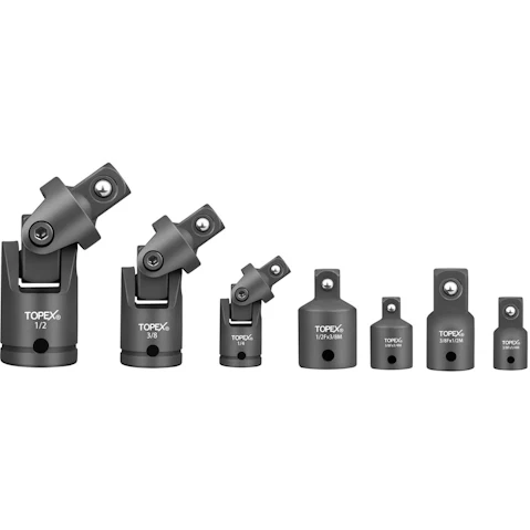 TOPEX 7 Piece Socket Adaptor Set Universal Joint