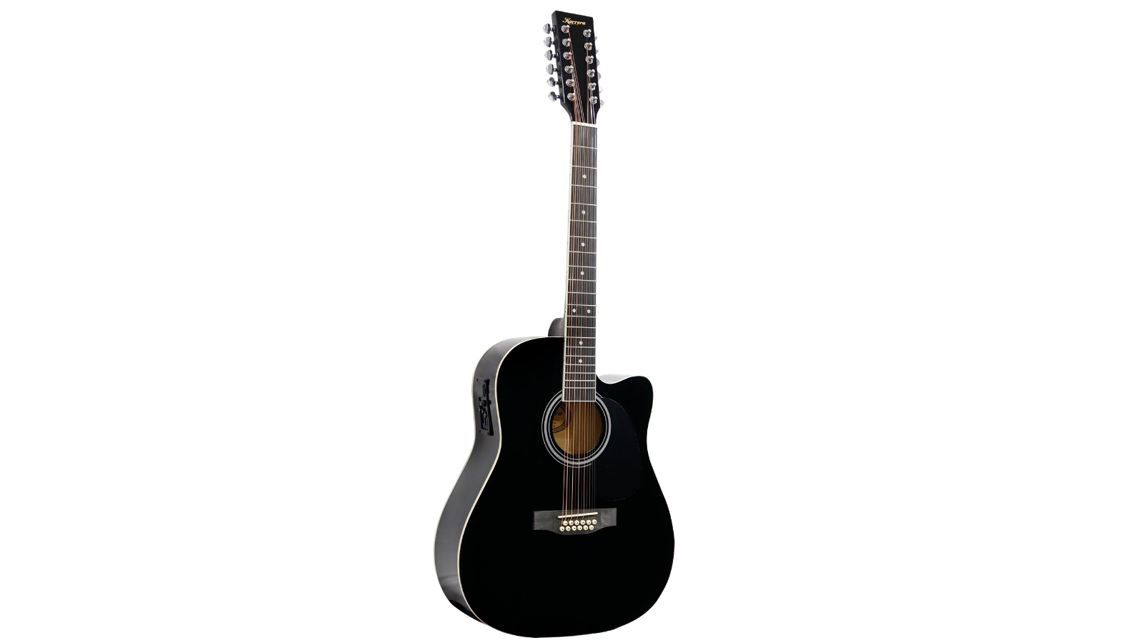 Karrera 12-String Acoustic Guitar - Black