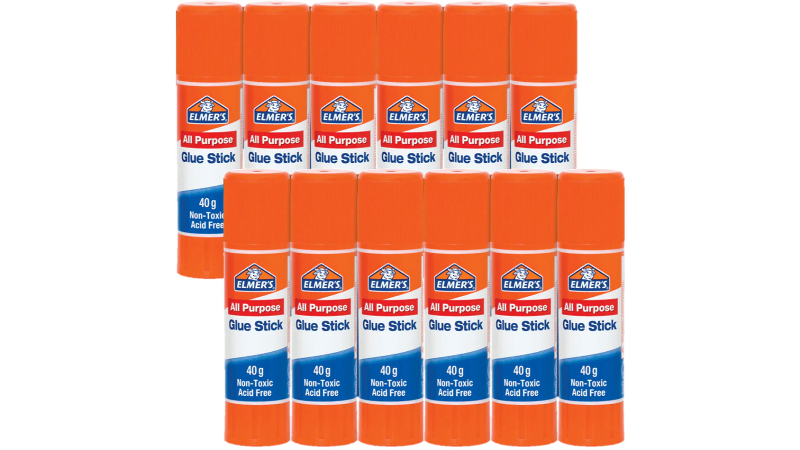 Elmers 40g All Purpose School Clear Glue Stick - 12 Piece